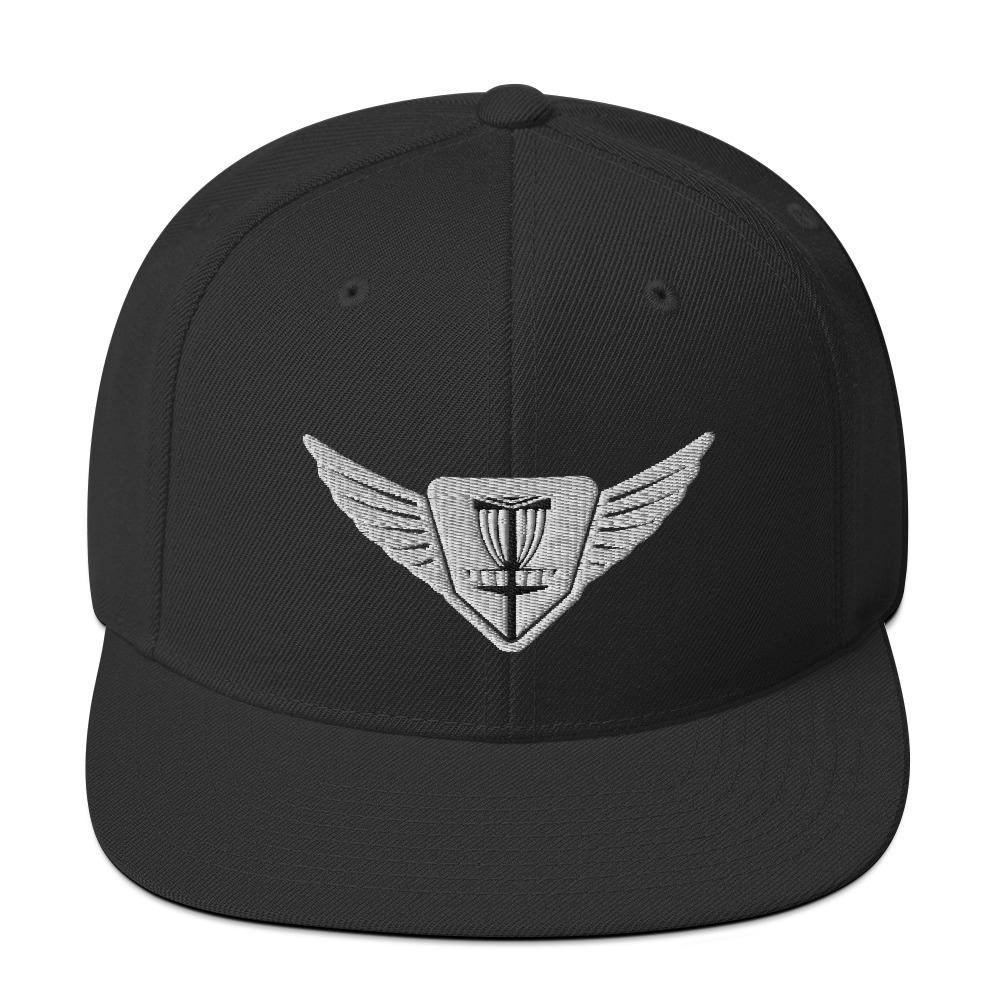 Disc Golf Snapback Hat - Krushed Basket Shield w/Wings - Image 2