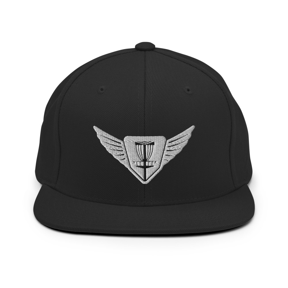 Disc Golf Snapback Hat - Krushed Basket Shield w/Wings - Image 3