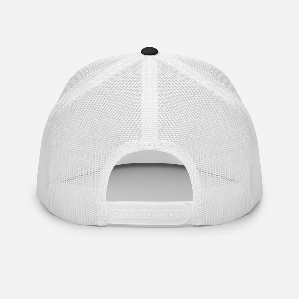 Disc Golf 5 Panel Trucker Cap - Krushed Basket - Black - Image 4