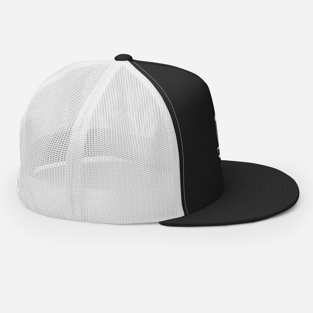 Disc Golf 5 Panel Trucker Cap - Krushed Basket - Black - Image 7