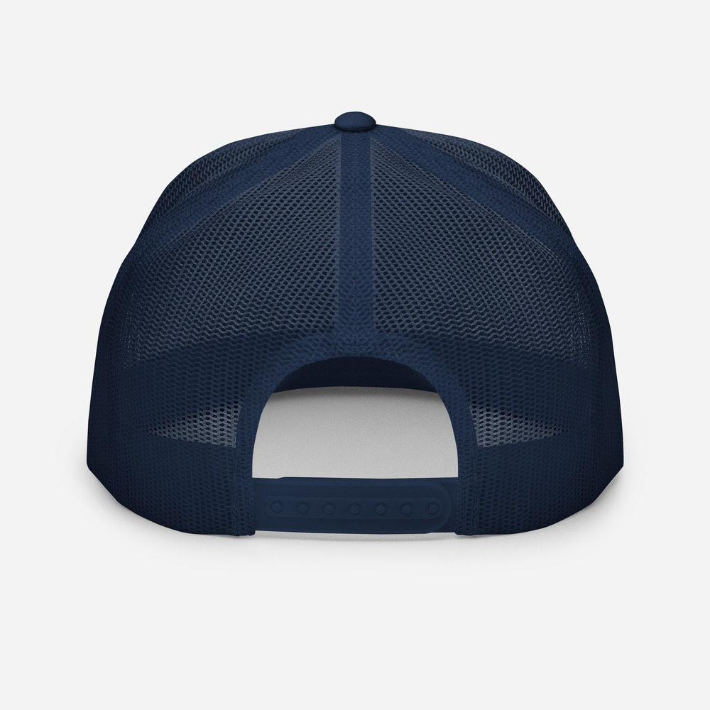 Disc Golf 5 Panel Trucker Cap - Krushed Shield - Navy - Image 4
