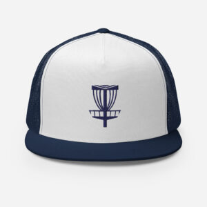 Disc Golf 5 Panel Trucker Cap - Krushed Basket - Navy