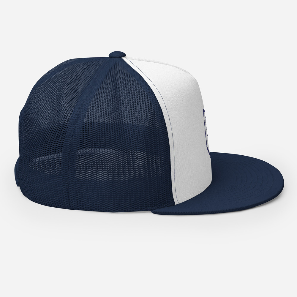 Disc Golf 5 Panel Trucker Cap - Krushed Shield - Navy - Image 7