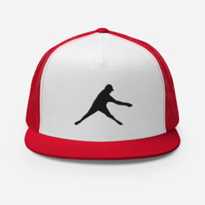 Disc Golf 5 Panel Trucker Cap - Krushed Player - Red/Black