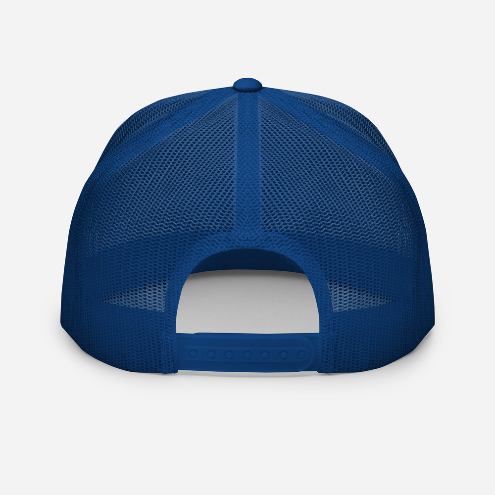 Disc Golf 5 Panel Trucker Cap - Krushed Shield - Royal - Image 4