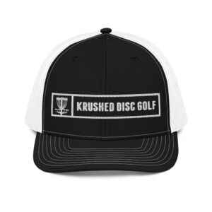 Disc Golf Trucker Cap – Black/White - Krushed Box