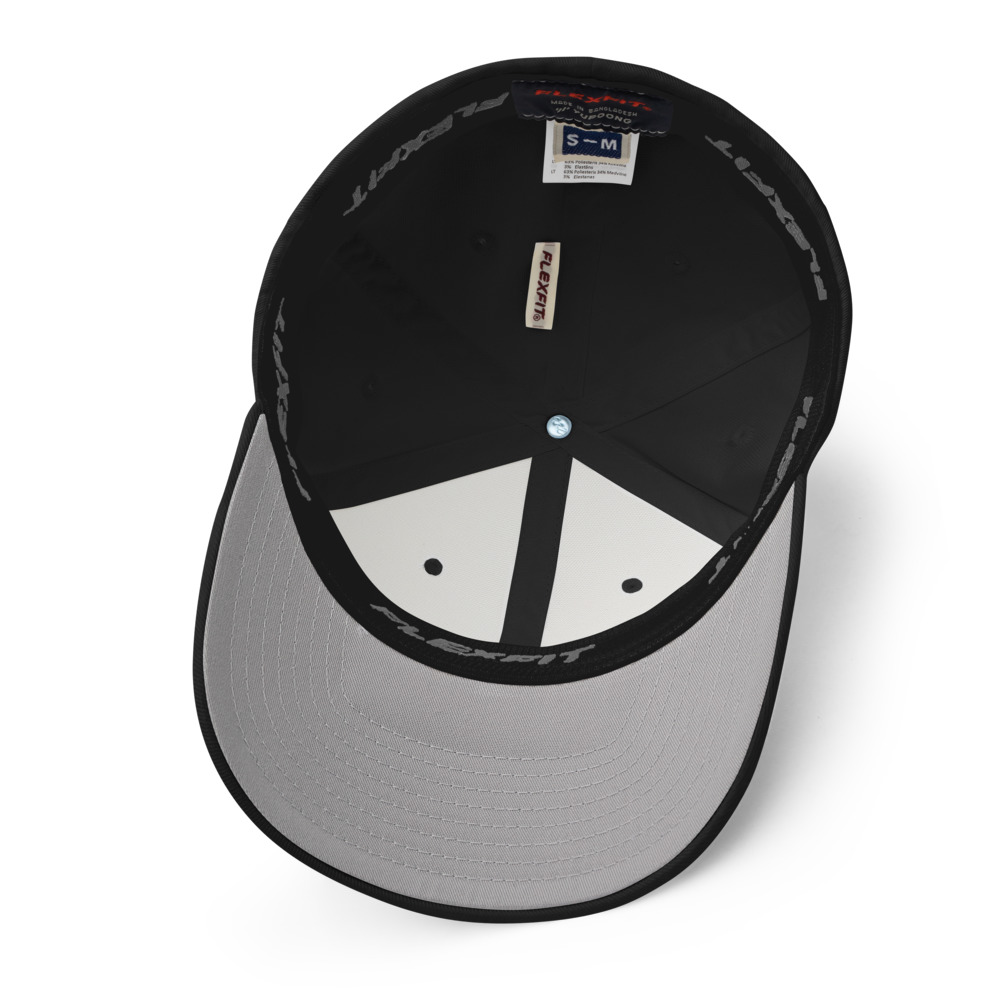 Disc Golf Flexfit Hat - Krushed Player - Black - Image 5
