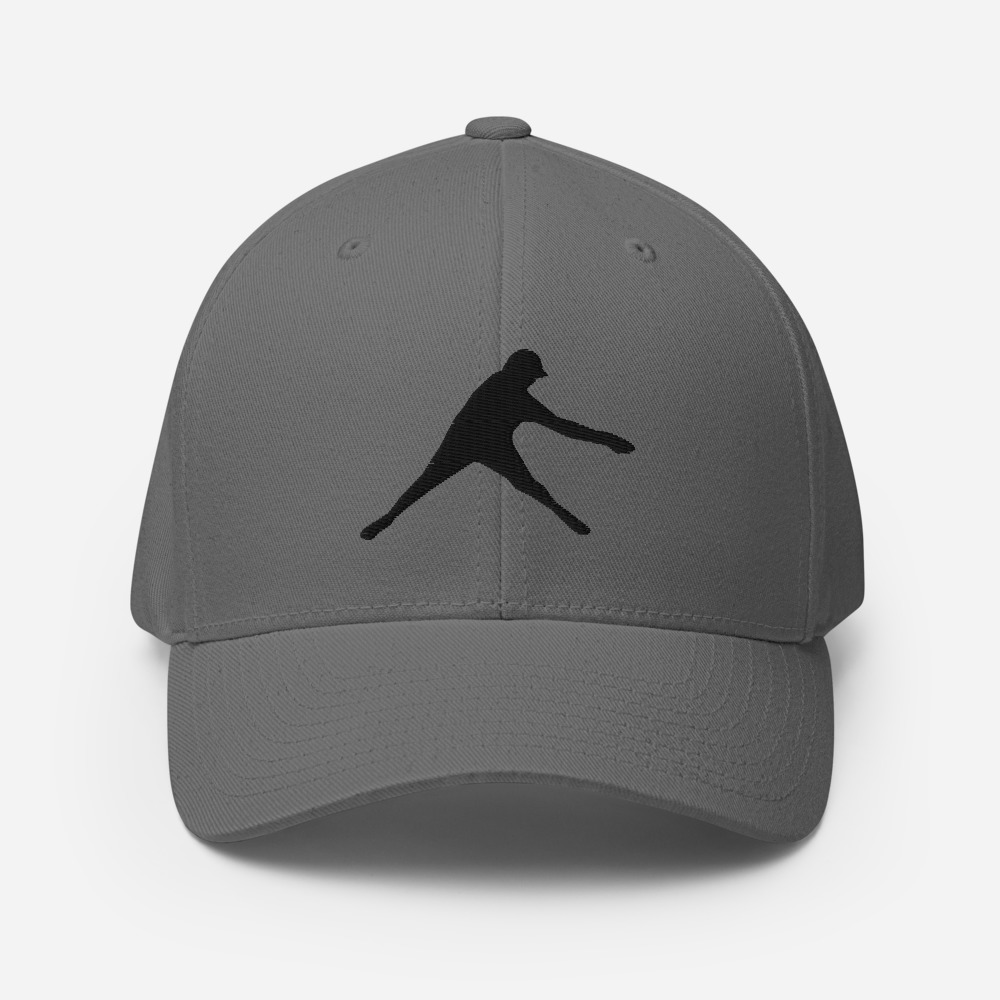 Disc Golf Flexfit Hat - Krushed Player - Gray/Black