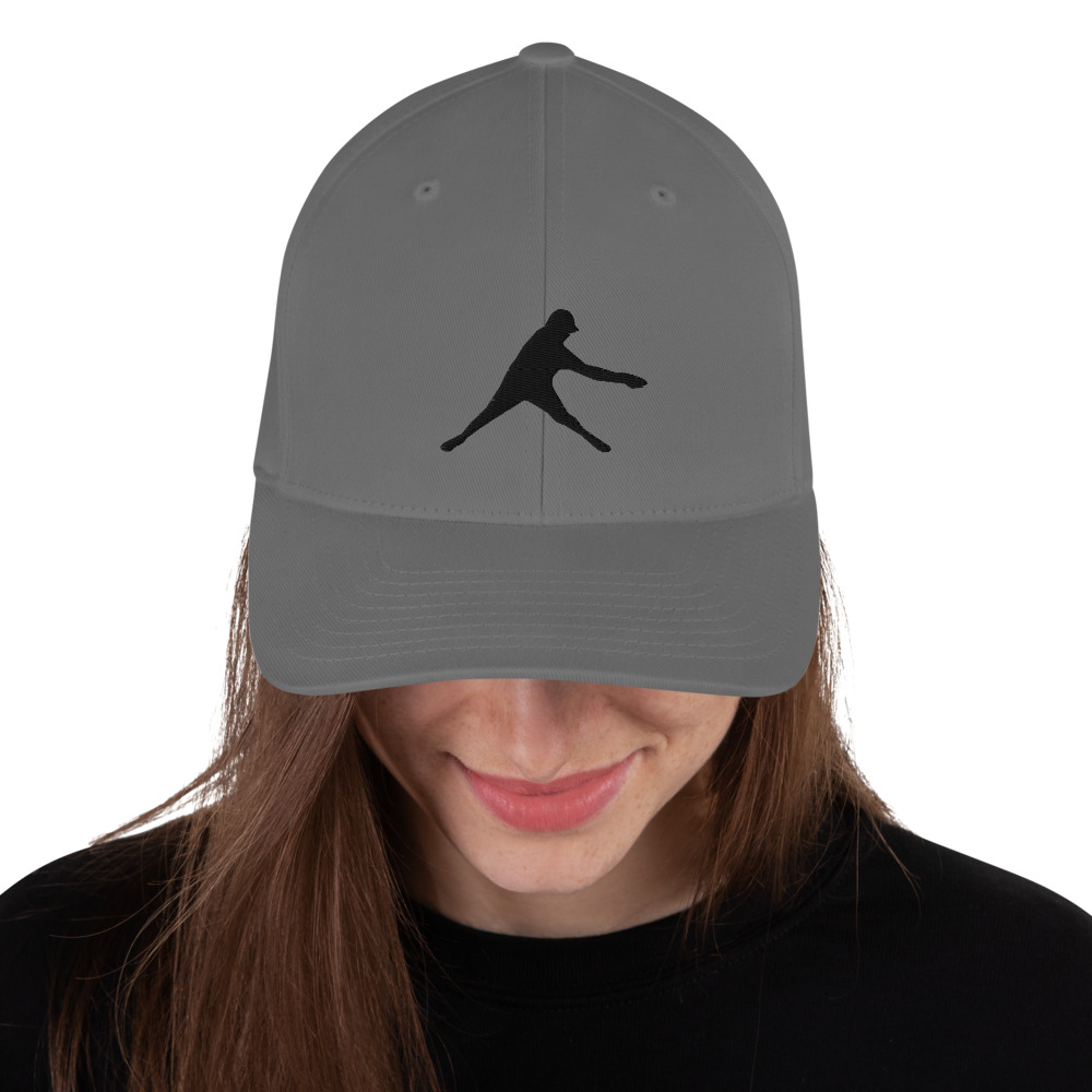 Disc Golf Flexfit Hat - Krushed Player - Gray/Black - Image 2