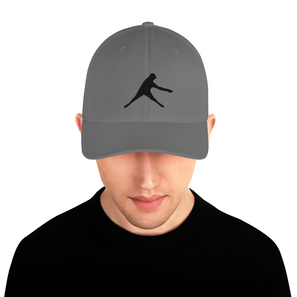 Disc Golf Flexfit Hat - Krushed Player - Gray/Black - Image 3