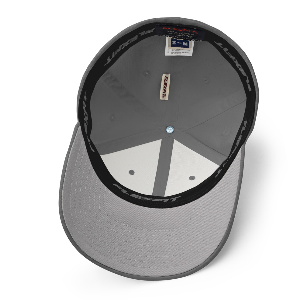 Disc Golf Flexfit Hat - Krushed Player - Gray/Black - Image 5