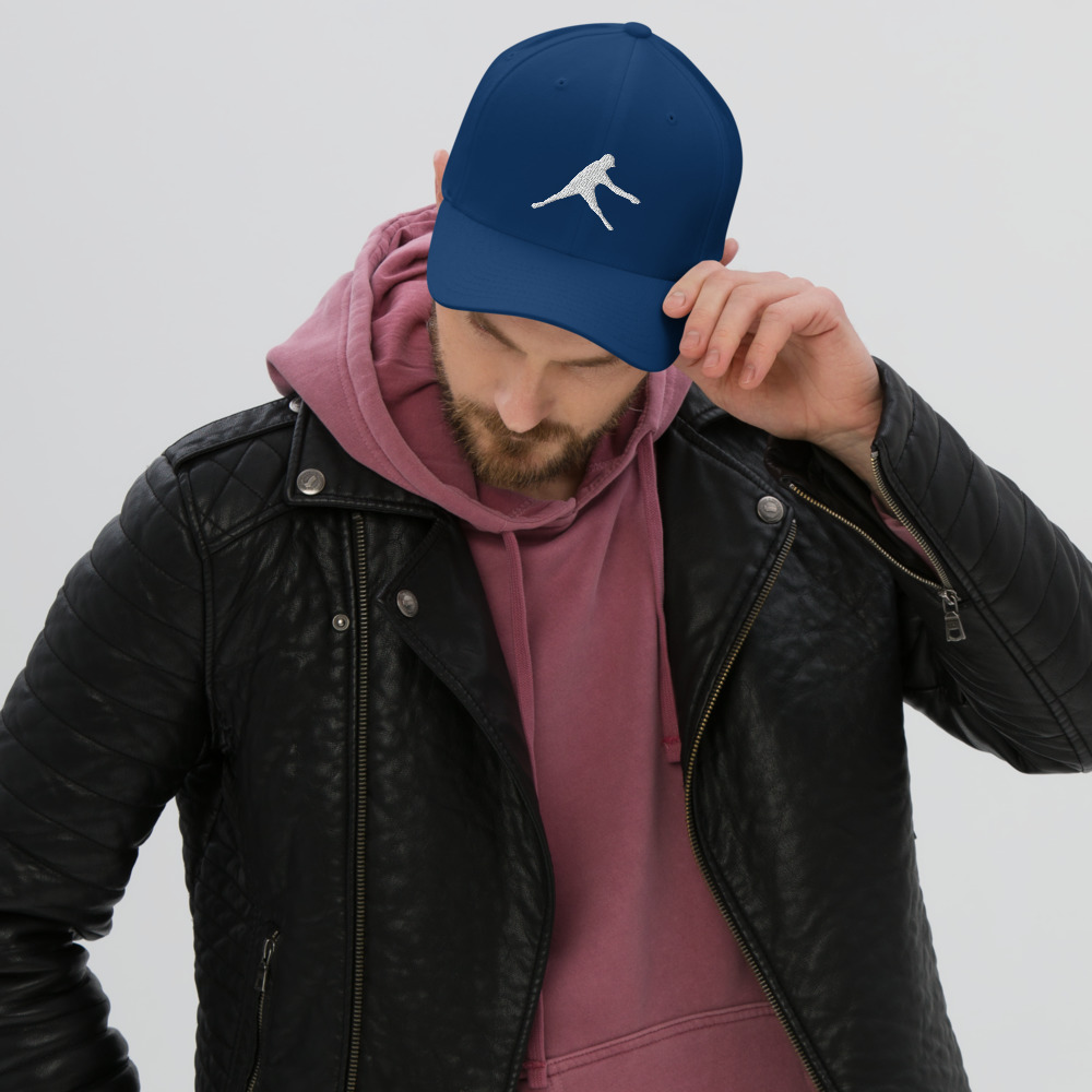 Disc Golf Flexfit Hat - Krushed Player - Royal - Image 4