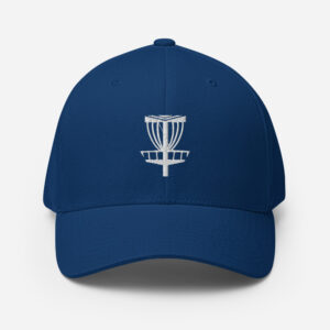 Disc Golf Flexfit Hat - Krushed Basket - Royal/White