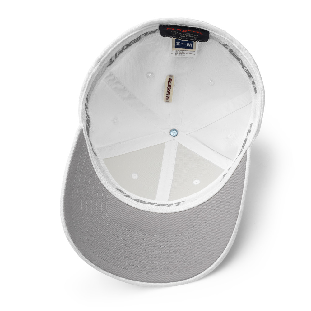 Disc Golf Flexfit Hat - Krushed Wings - White/Black - Image 5