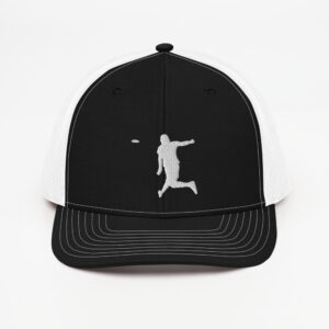Disc Golf Trucker Cap – Black/White – Krushed Drive