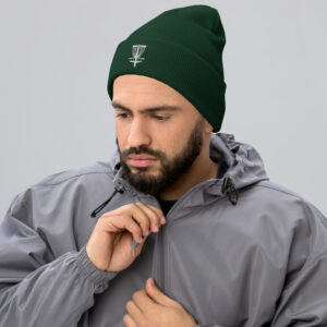 Disc Golf Cuffed Beanie – Krushed Basket - Green