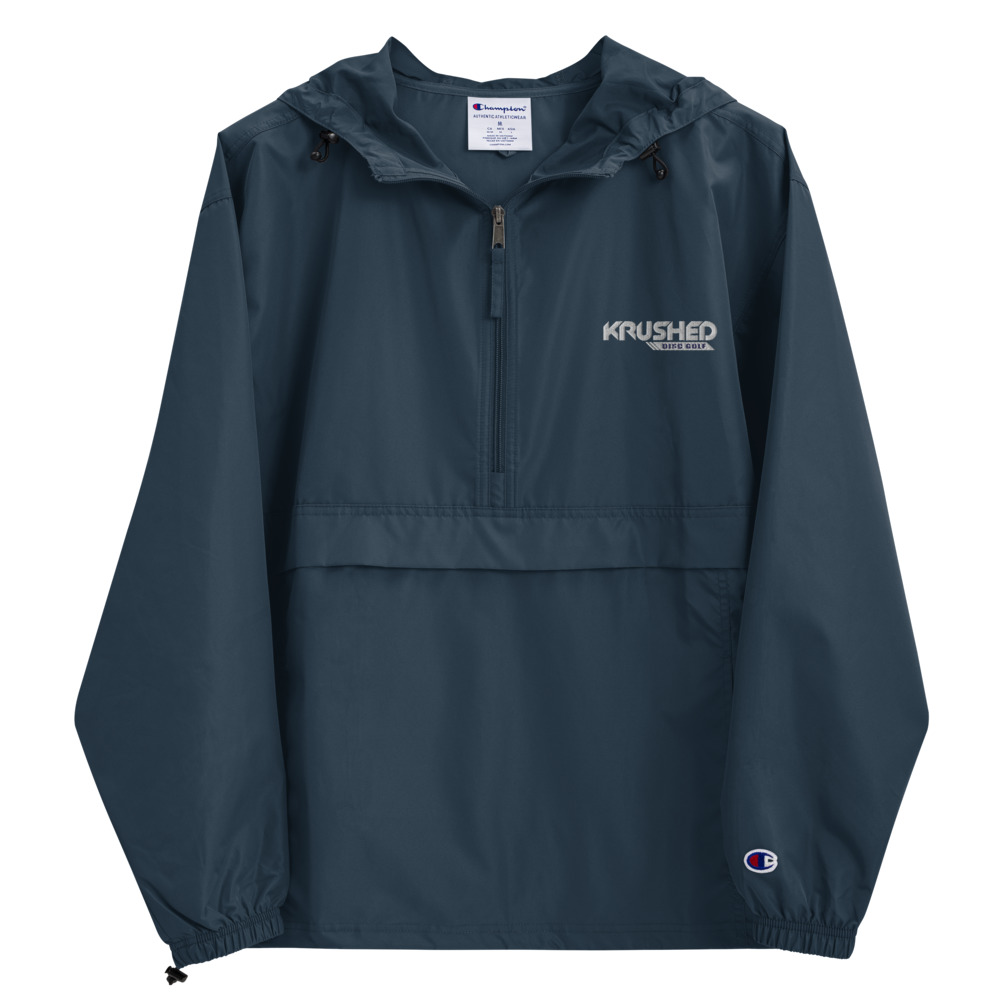 Disc Golf Packable Jacket by Champion - Navy - Krushed Logo - Image 5