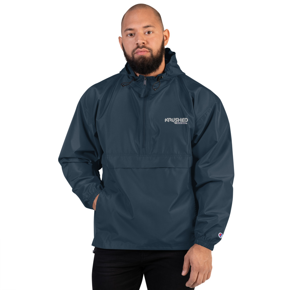 Disc Golf Packable Jacket by Champion - Navy - Krushed Logo - Image 6