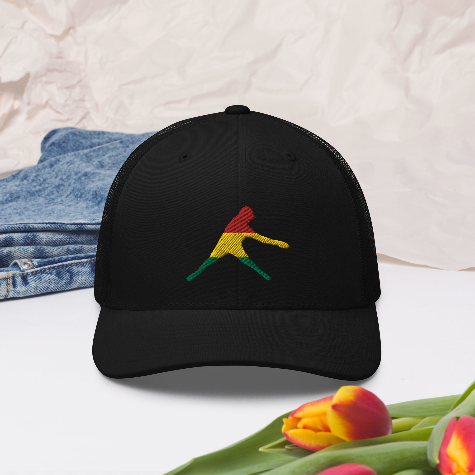 Disc Golf Trucker Cap - Krushed Player Rasta - Image 2