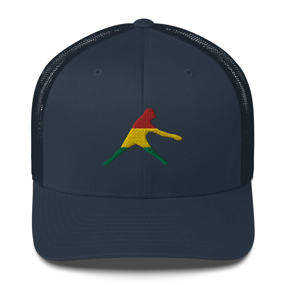 Disc Golf Trucker Cap - Krushed Player Rasta - Image 6