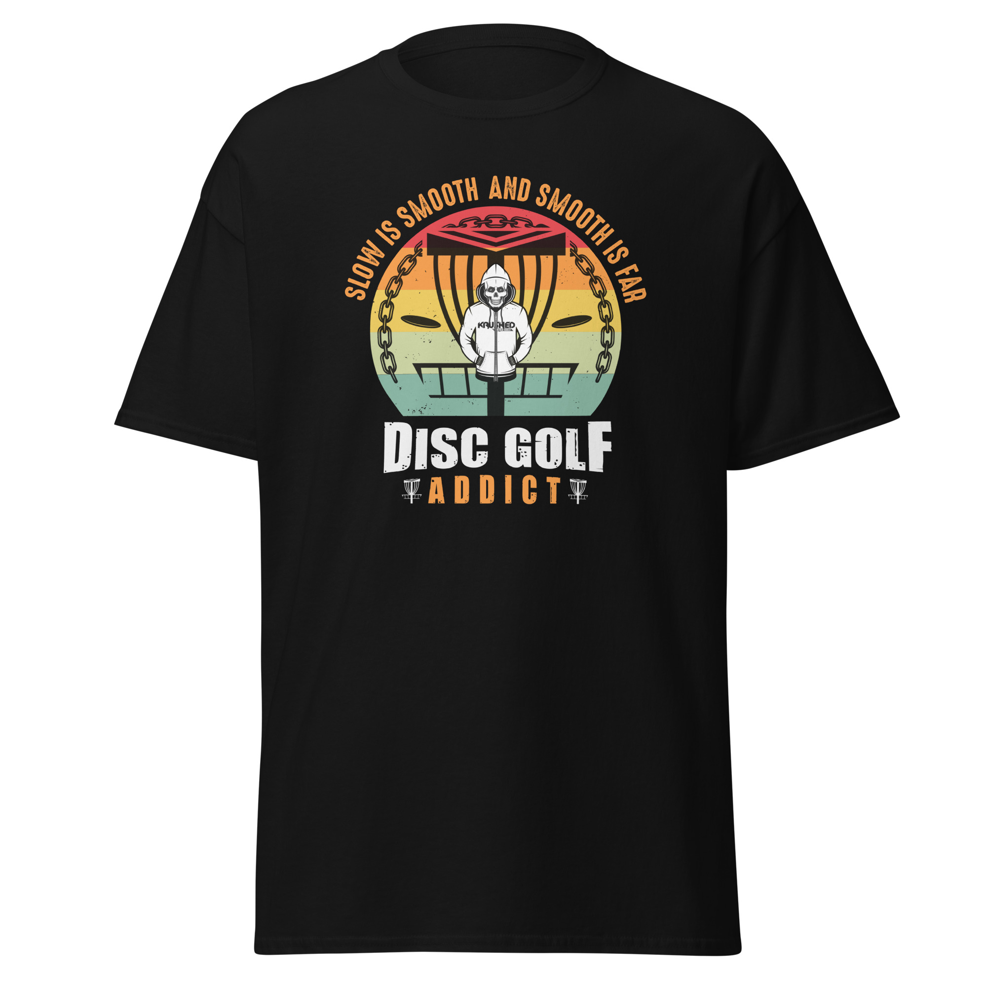 Slow is Smooth and Smooth is Far Disc Golf T-Shirt - Image 2