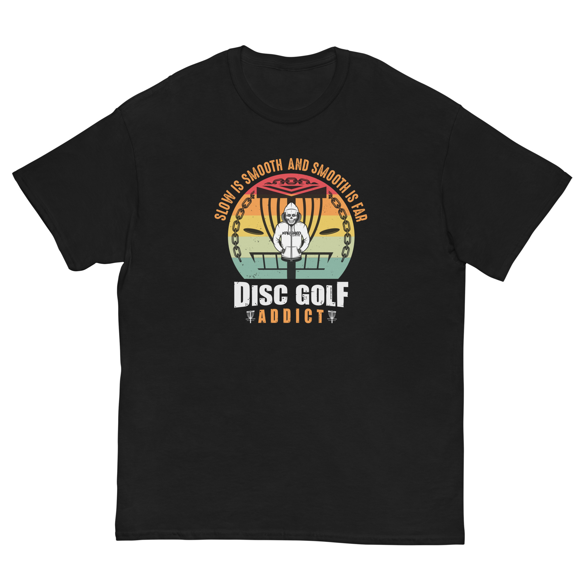 Slow is Smooth and Smooth is Far Disc Golf T-Shirt - Image 3