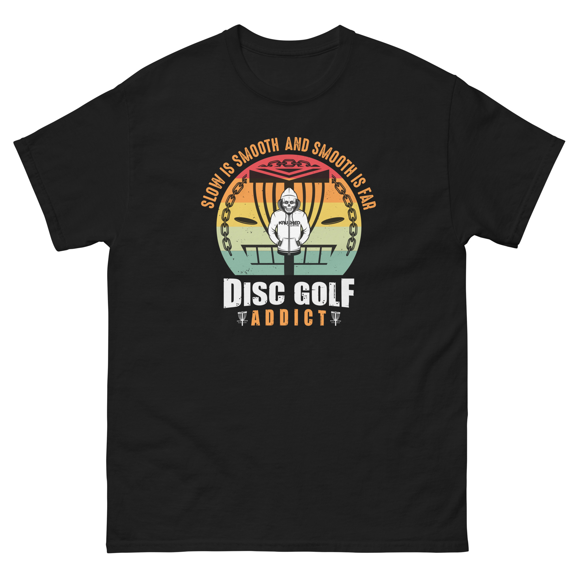Slow is Smooth and Smooth is Far Disc Golf T-Shirt - Image 5