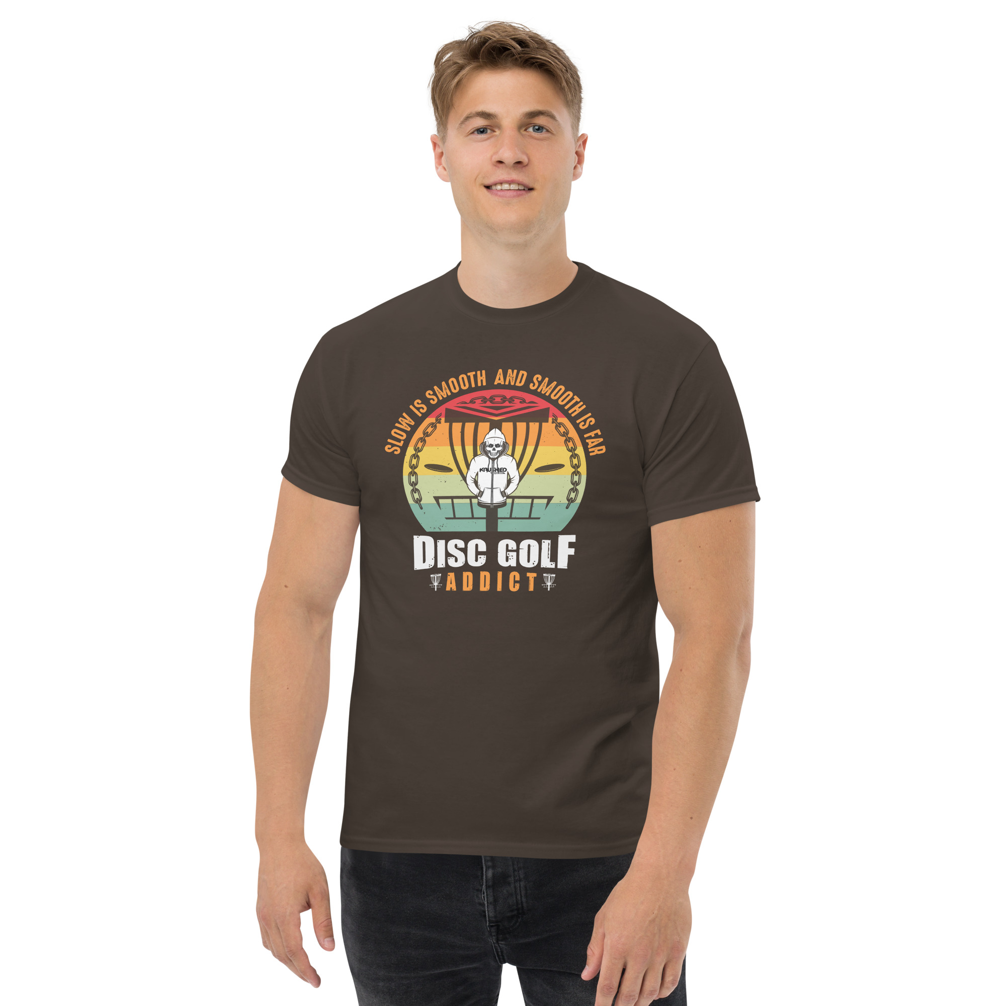 Slow is Smooth and Smooth is Far Disc Golf T-Shirt - Image 7
