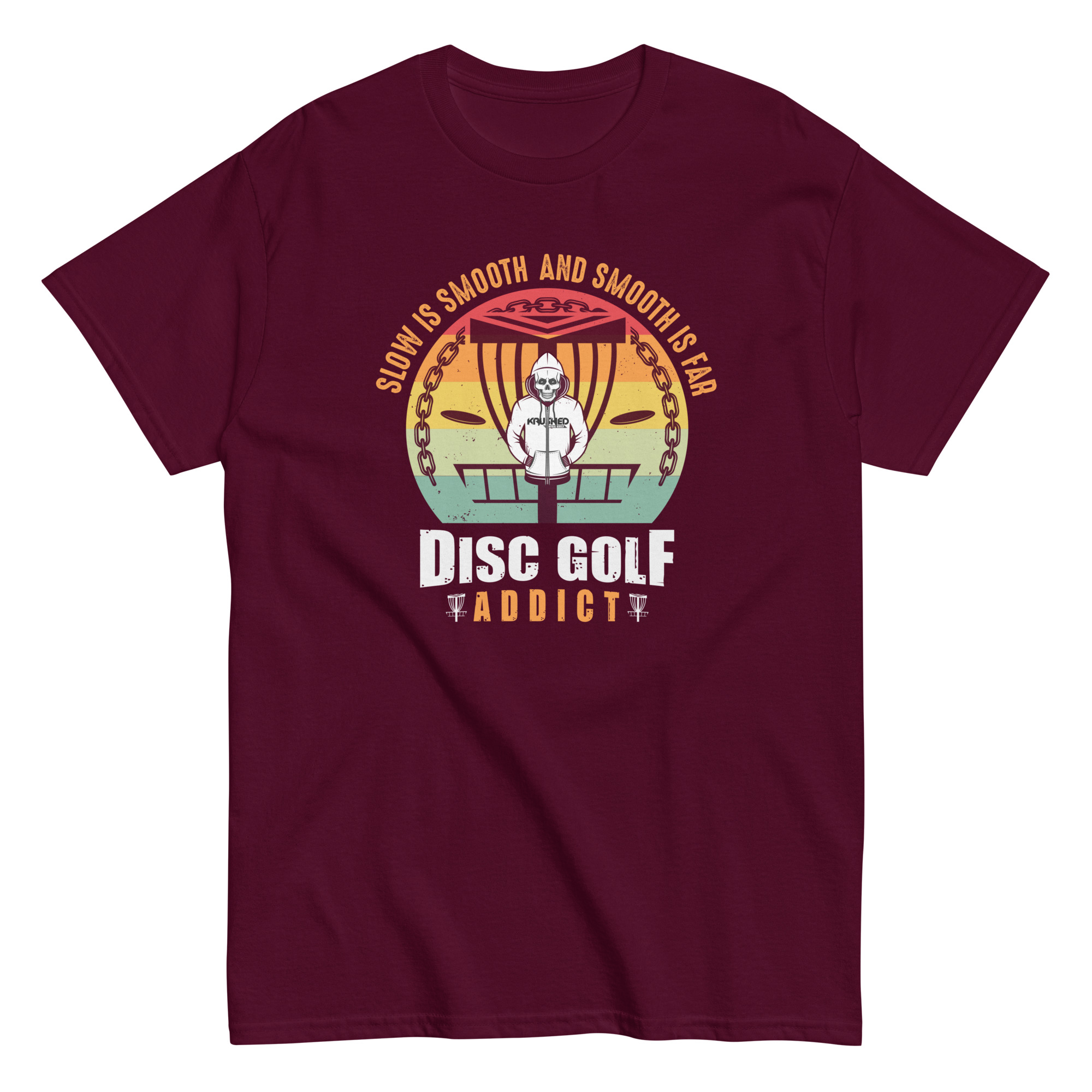 Slow is Smooth and Smooth is Far Disc Golf T-Shirt - Image 9